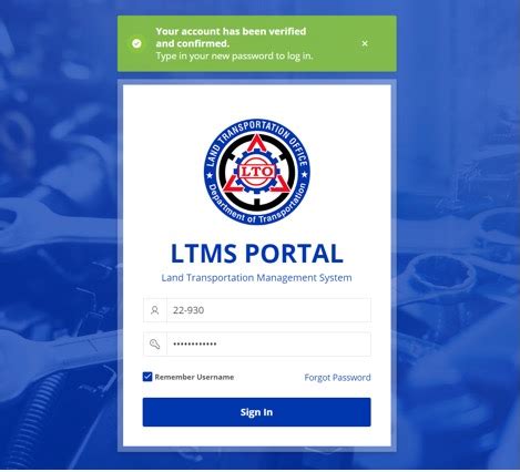 log in lto portal